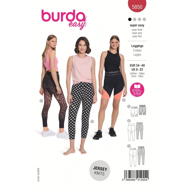 Patron 5850 Burda Leggings 34/48