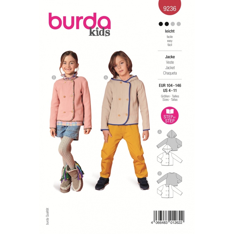 Patron 9236 Burda Kids Veste 104/140