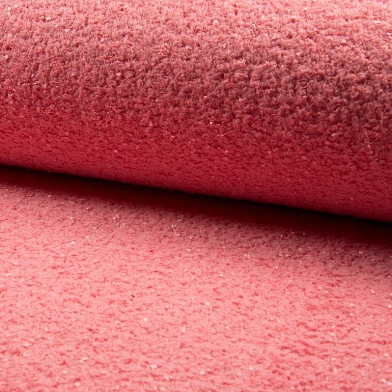 Tissu Mouton Frisé Rose 