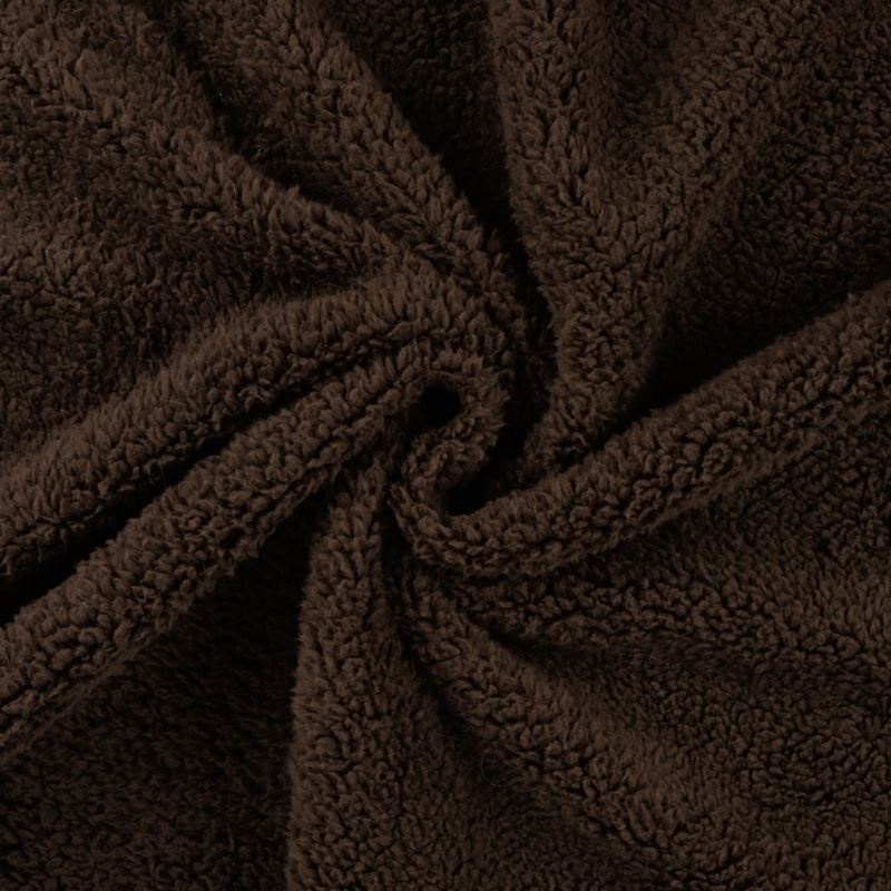 Tissu Mouton Polaire Marron 