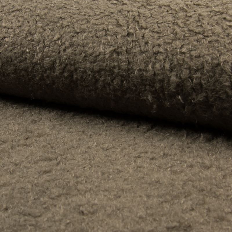 Tissu Mouton Frisé Marron