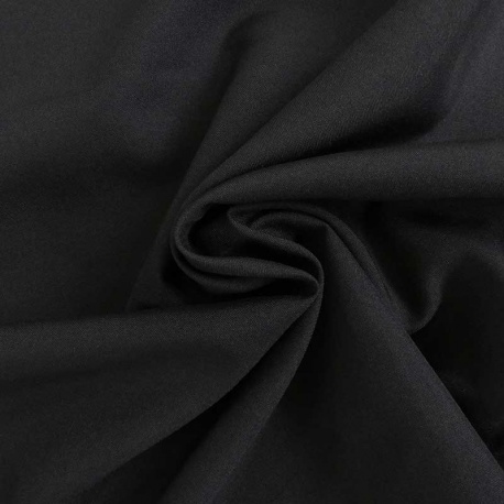 Tissu Burlington Uni Grande Largeur Noir