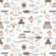 Tissu Licence Harry Potter Blanc