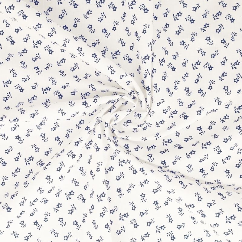 Tissu Starlette Coton 57fils Indigo 