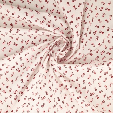 Tissu Starlette Coton 57fils Rouge 