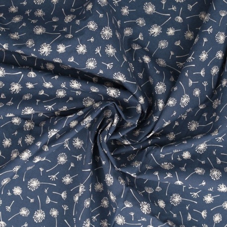 Tissu Ombelle Coton 57fils Indigo 