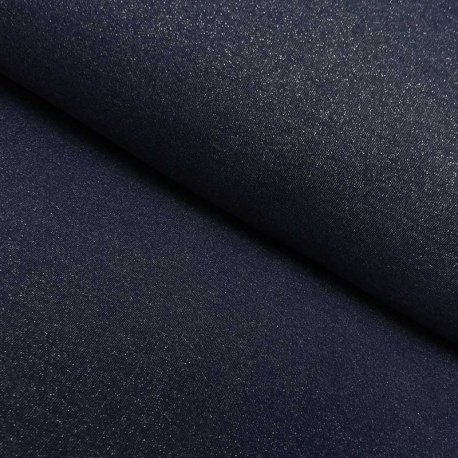 Tissu Jersey Paillettes Navy 