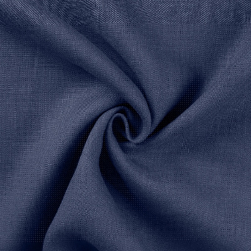 Tissu Lin Uni Bleu