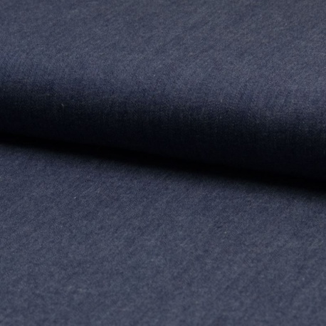 Tissu Chambray Uni Indigo