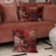 Housse de Coussin Flore Bois de Rose 