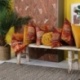 Housse de Coussin Flore Orange Brûlée