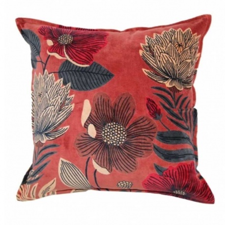 Housse de Coussin Flore Bois de Rose 