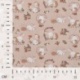 Tissu Popeline Imprimé Lapin Fond Nude