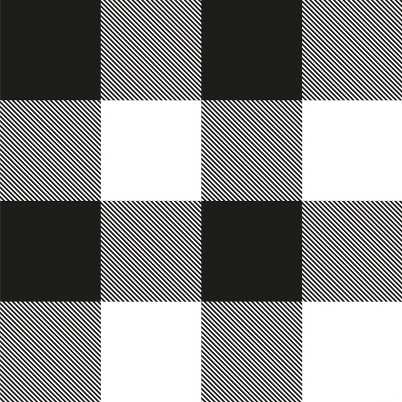 Tissu Polaire Microfibre Carreaux Noir