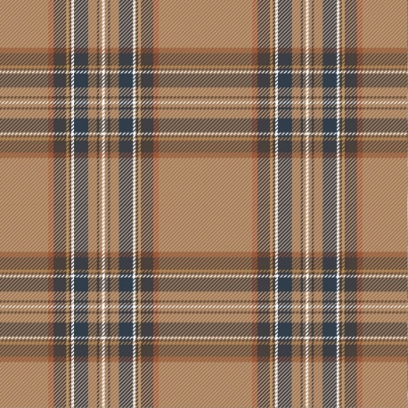 Tissu Polaire Microfibre Ecossais Caramel 