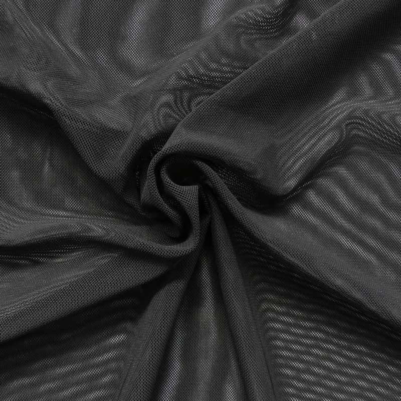 Tissu Maille Fantaisie Grande Laize Noir - Tissus des Ursules