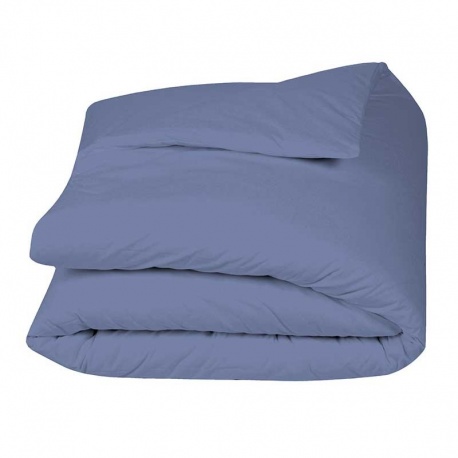 Linge de Lit LENA en Percale Unie Bleu