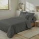 Linge de Lit LENA en Percale Unie Carbone