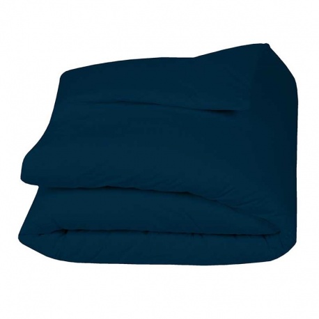 Linge de Lit LENA en Percale Unie Indigo