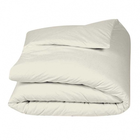 Linge de Lit LENA en Percale Unie Ivoire