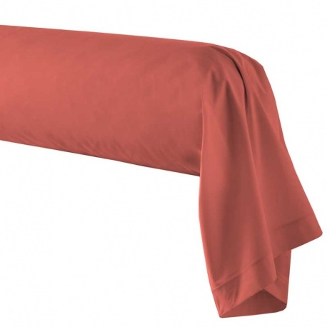 Linge de Lit LENA en Percale Unie Terracotta