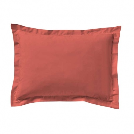 Linge de Lit LENA en Percale Unie Terracotta