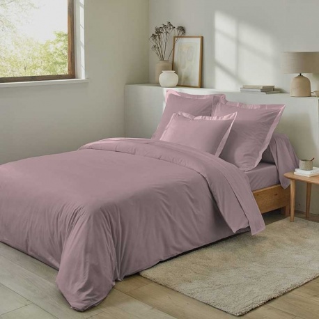 Linge de Lit LENA en Percale Unie Violine