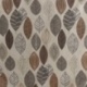 Tissu Hycu Toile Fond Coloris Lin Feuilles Brun 