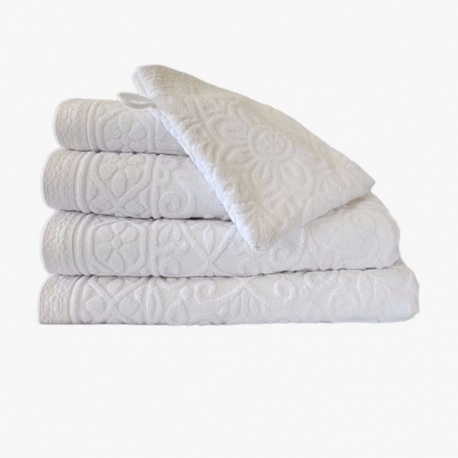 Linge de Toilette Jacquard Zora Blanc 