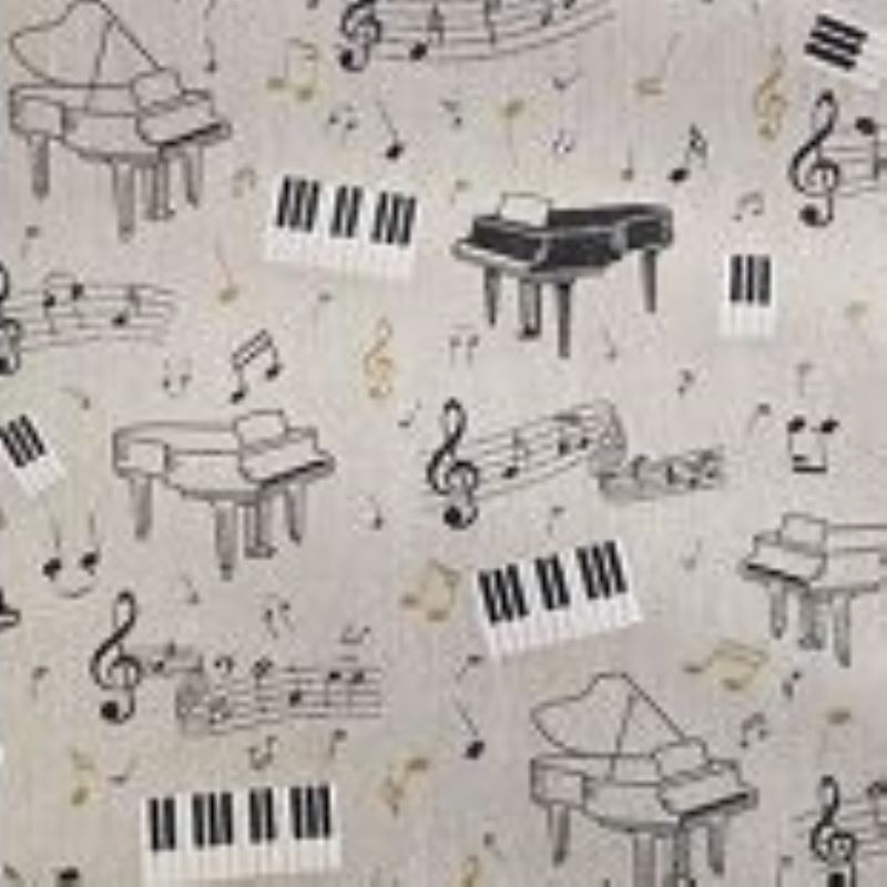 Tissu Demi Panama Piano Fond Lin 