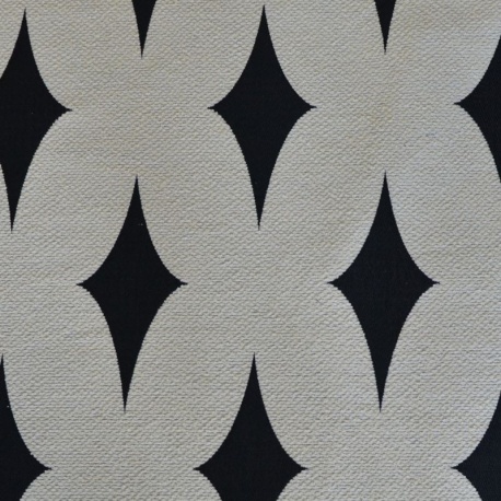 Tissu Bouclette Jacquard Arca Noir