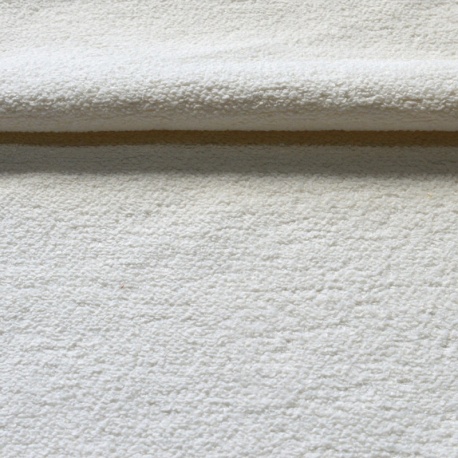 Tissu BoucletteToison Uni Blanc