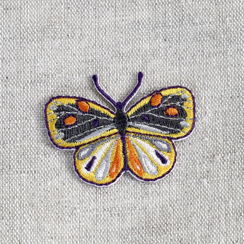 Ecusson papillon coloré - Jaune