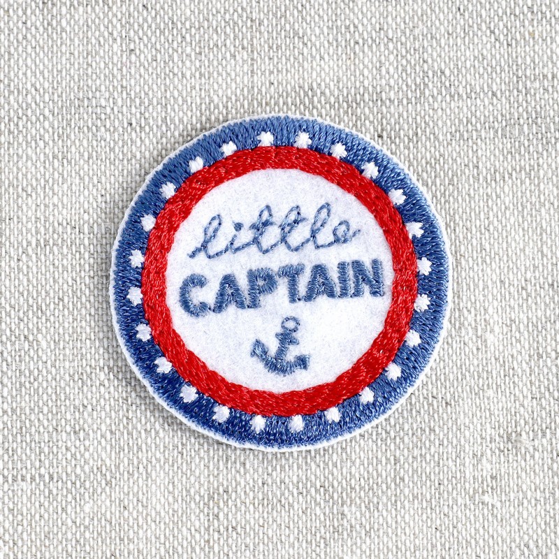 Ecusson thème marin - Little captain