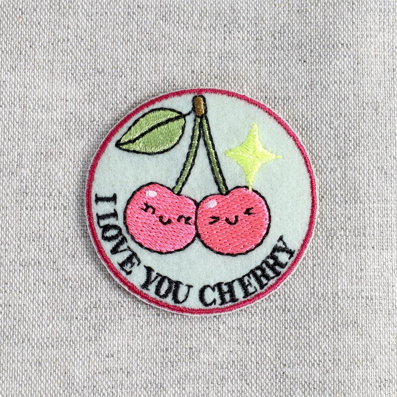Ecusson rigolo - I love you cherry