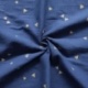 Tissu Double Gaze Foil Triangle Indigo