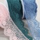 Tulle brodé edelweiss mat