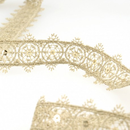 Tulle brodé cercles