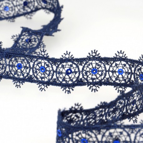 Tulle brodé cercles