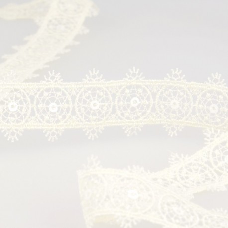 Tulle brodé cercles