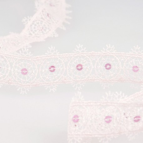 Tulle brodé cercles