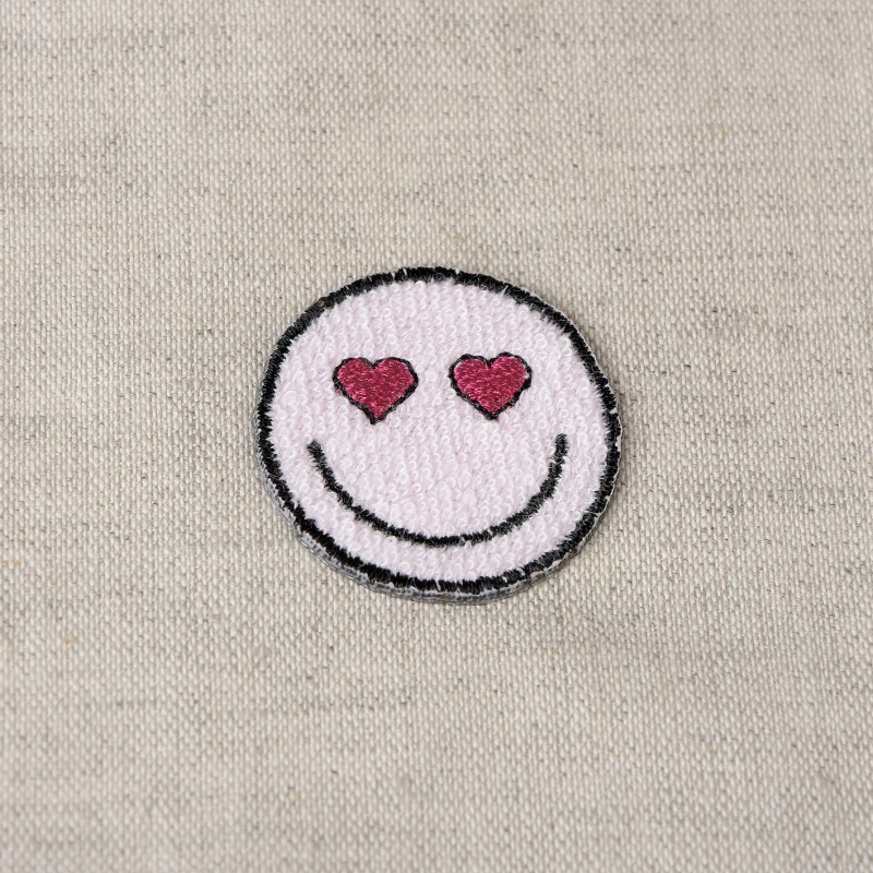 Ecusson paix - Smiley coeur