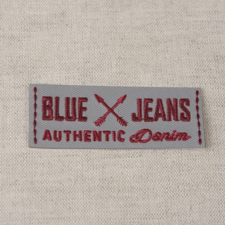Ecusson blue jeans - Beige rouge