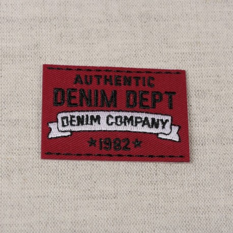 Ecusson authentic denim - Rouge