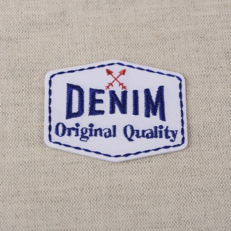 Ecusson denim original - Blanc