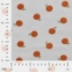 Tissu Jersey Foil Imprimé Orange Fond Blanc