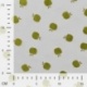 Tissu Jersey Foil Imprimé Pomme Fond Blanc