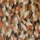 Tissu Voile Impression Lurex Fleurs Marron