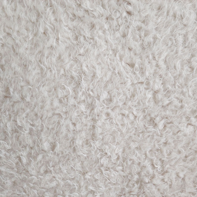 Tissu Fausse Fourrure Bouclette Ecru
