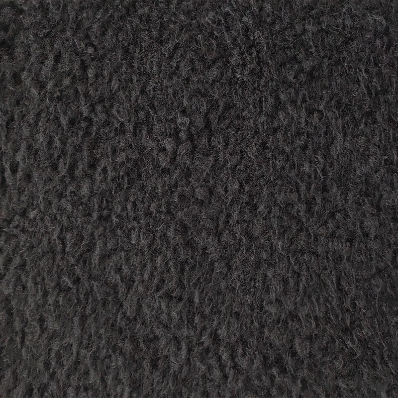 Tissu Fausse Fourrure Bouclette Noir 